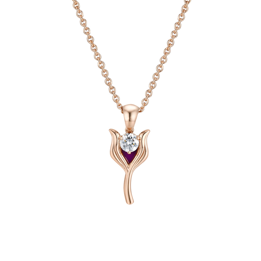 Blooming Elegance Tulip Pendant Necklace