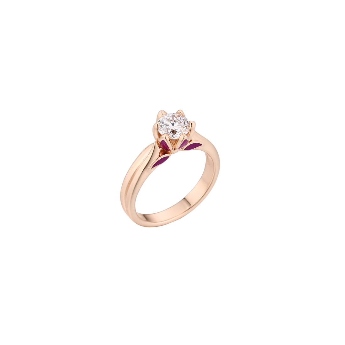 Blossom Embrace Solitaire Ring