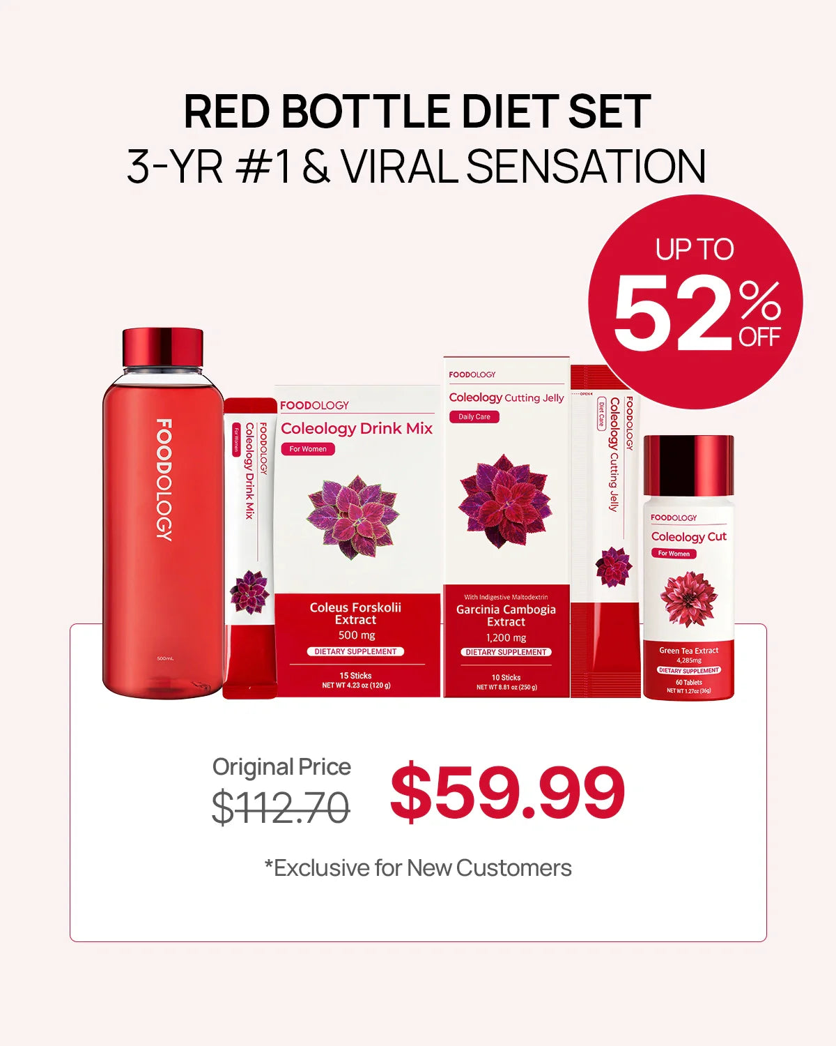 Red Bottle Diet Set: 3-YR #1 & Viral Sensation