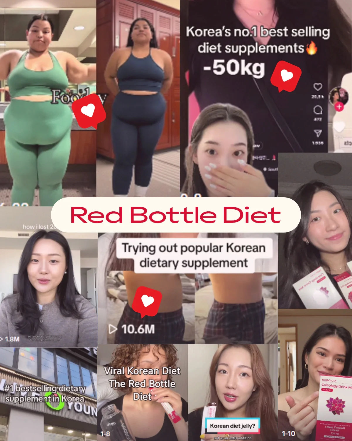 Red Bottle Diet Set: 3-YR #1 & Viral Sensation